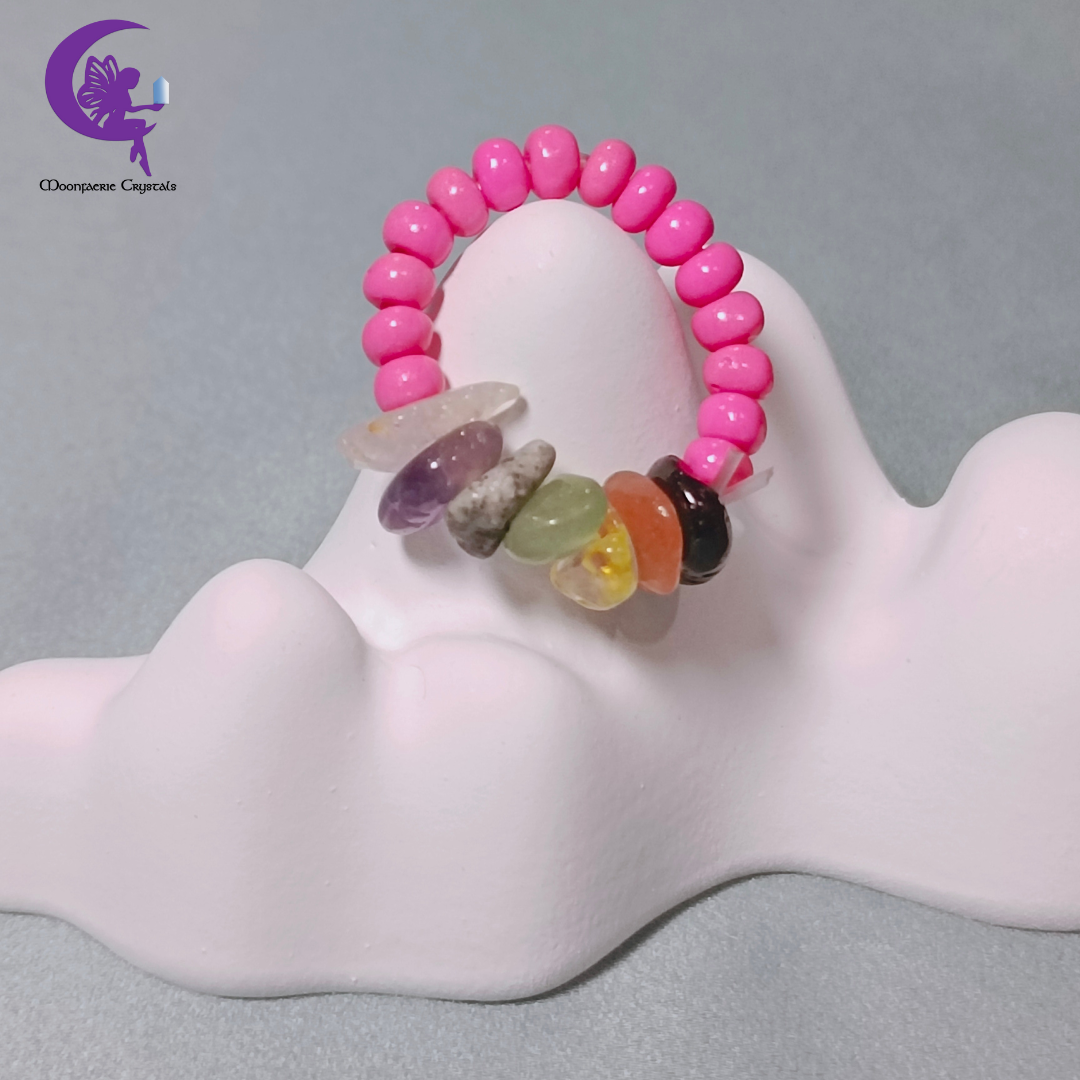 7 Chakra Gemstone Color Pop Ring