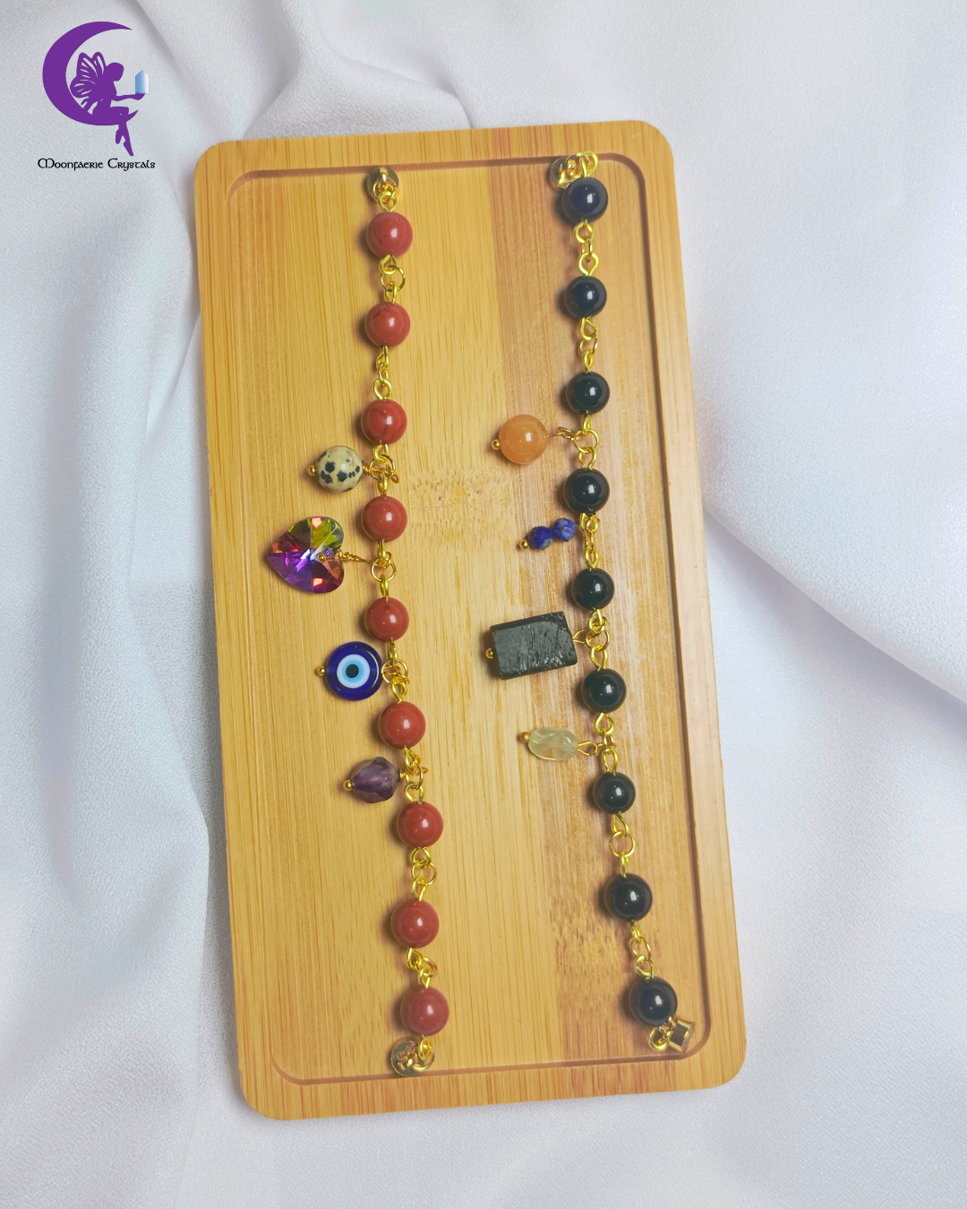 Gemstone Charm Soup Bracelet Collection
