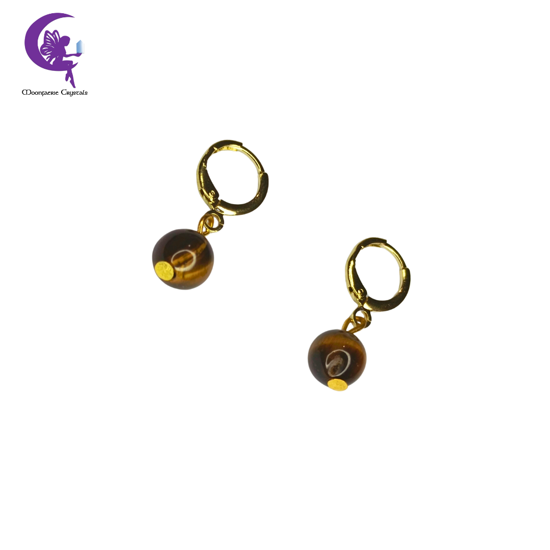 Tiger's Eye Leverback Earrings