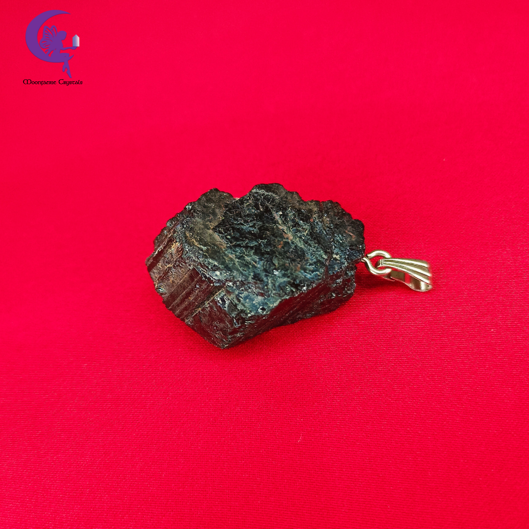 Raw Black Tourmaline Pendant