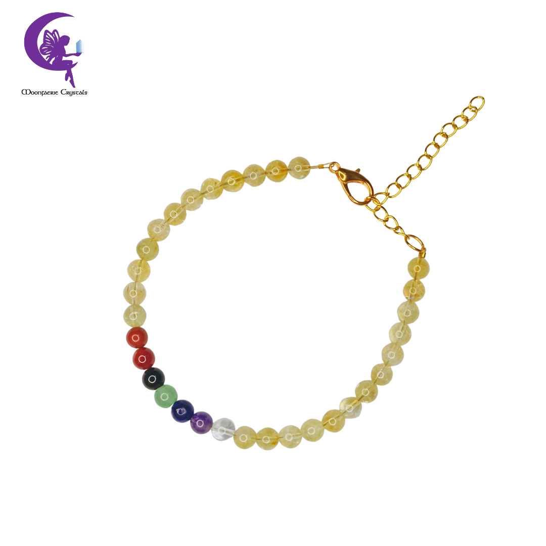 Citrine + 7 Chakra Multi-Healing Anklet - Pre-order