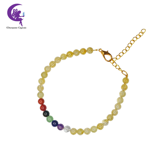 Citrine + 7 Chakra Multi-Healing Anklet - Pre-order