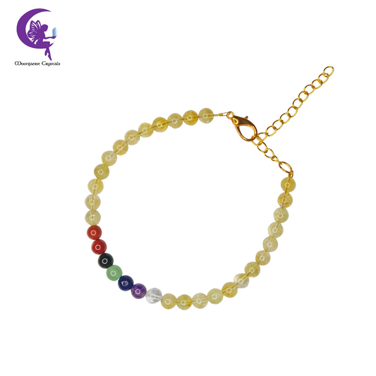 Citrine + 7 Chakra Multi-Healing Anklet