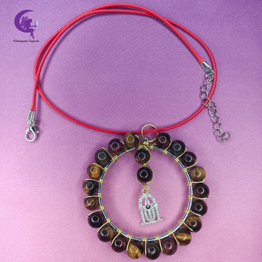 Divine Serenity - Tiger's Eye Lord Tirupathi Pendant