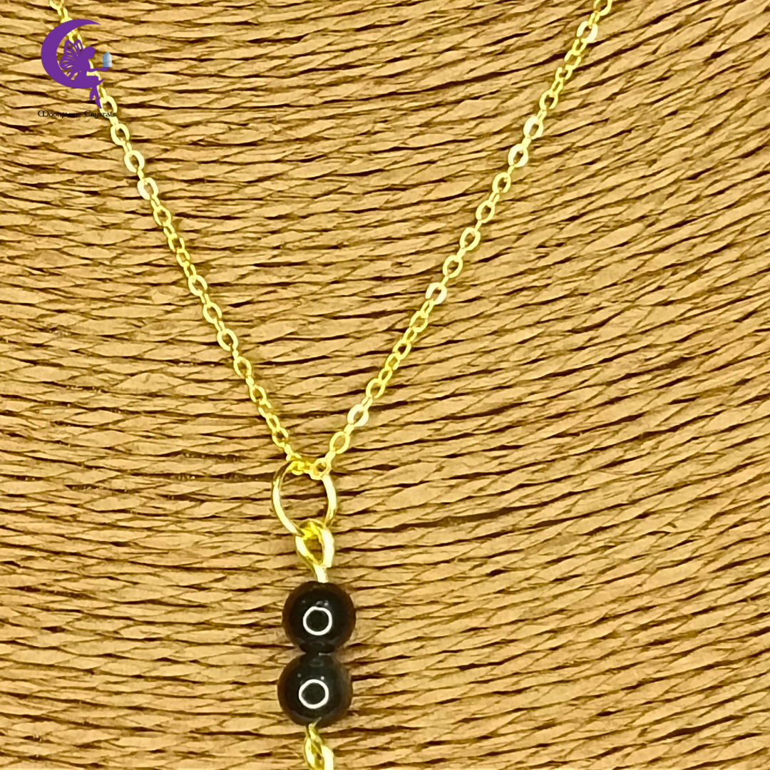 Minimalist Black Obsidian Gem Necklace