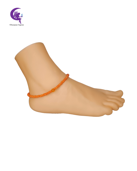 Tangerine Dream Anklet - Orange Agate