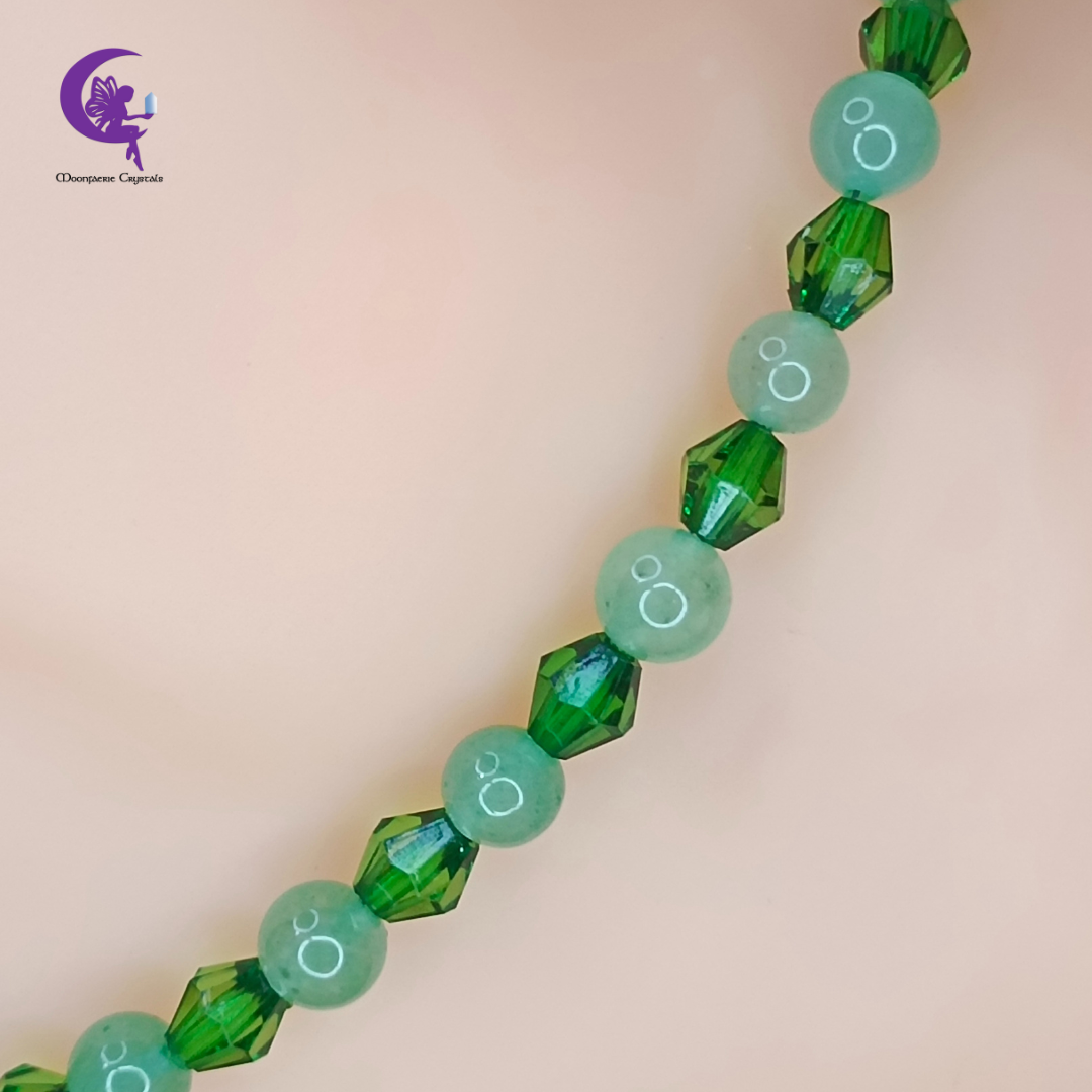 Fairy Sparkle Elegant Gemstone Anklets - Green Aventurine