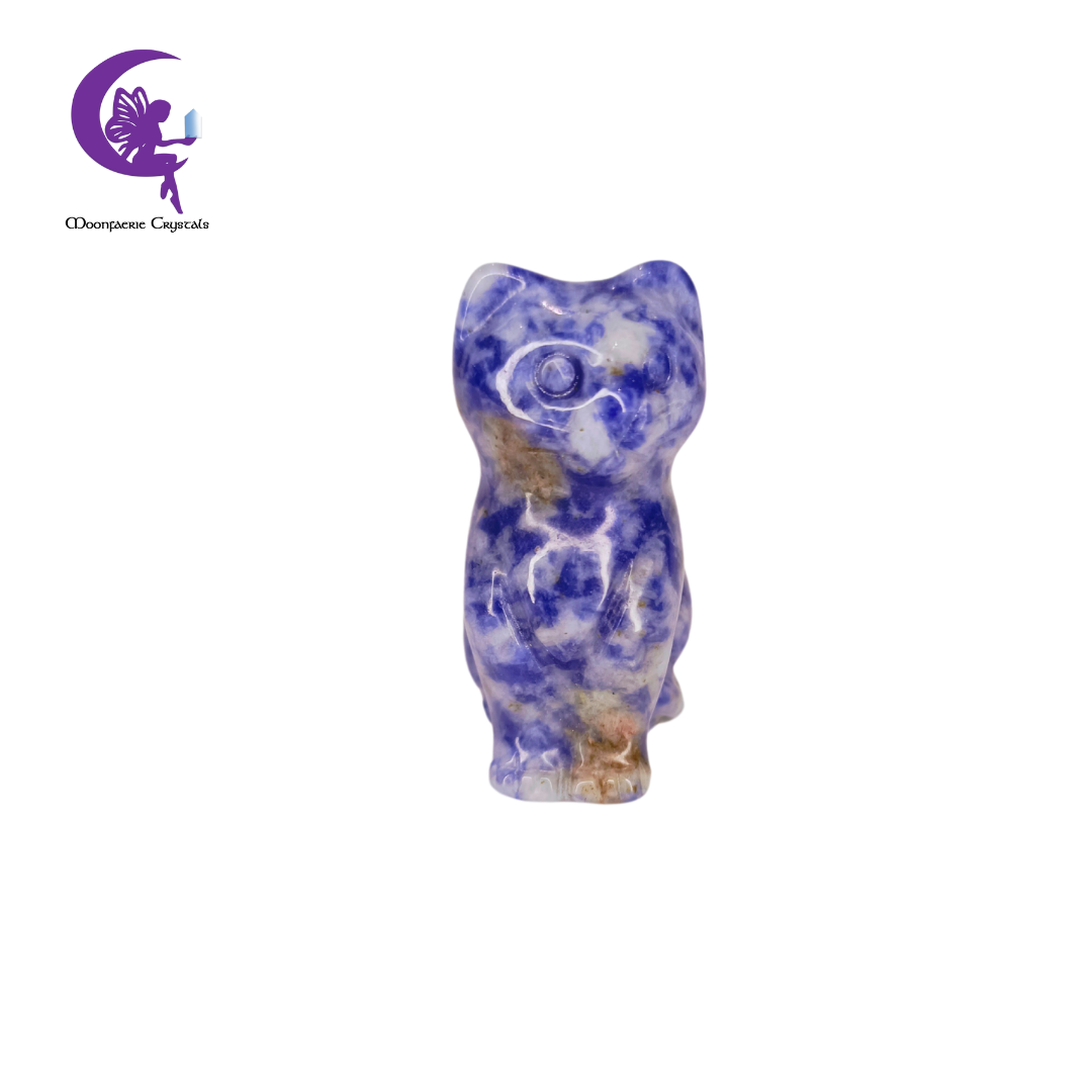 Blue Spot Jasper Cat Sculpture