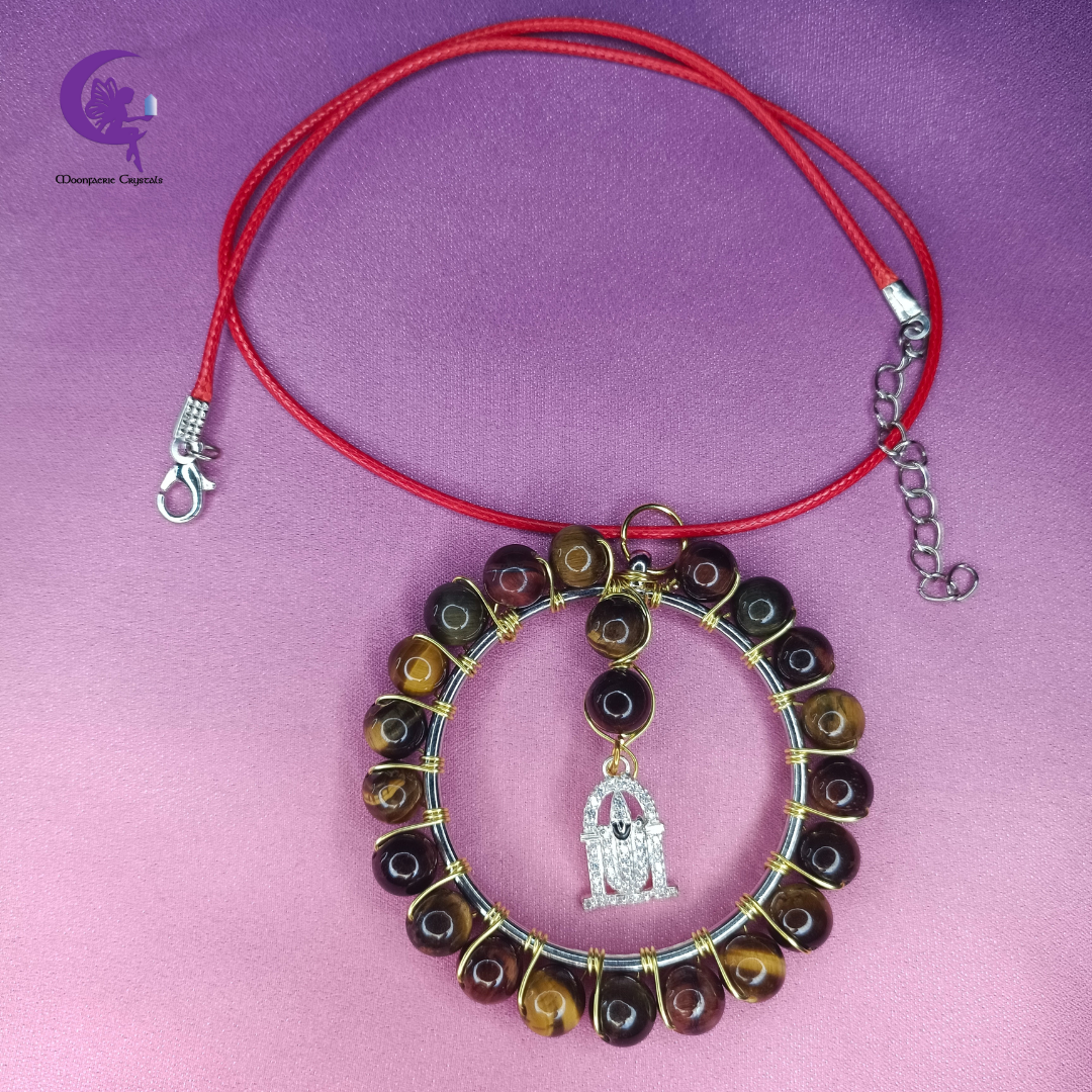 Divine Serenity - Tiger's Eye Lord Tirupathi Pendant