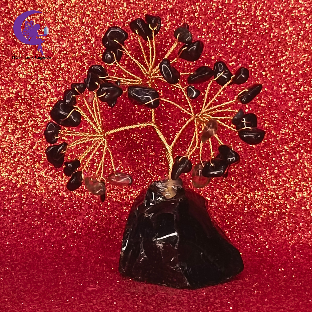 Black Obsidian Crystal Tree