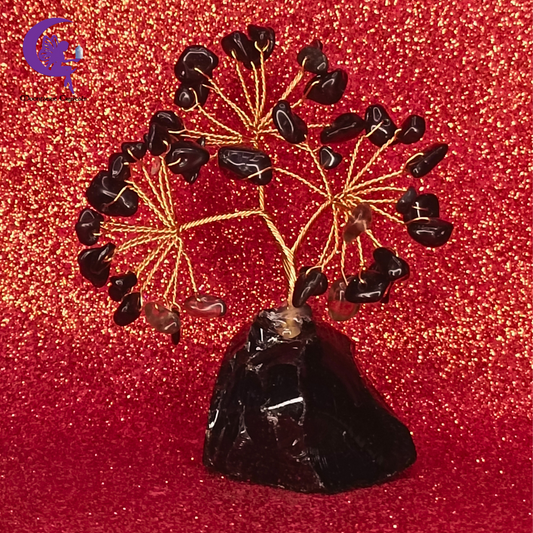 Black Obsidian Crystal Tree