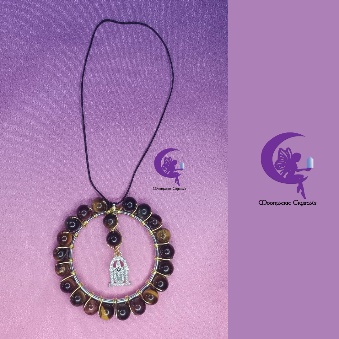 Divine Serenity - Tiger's Eye Lord Tirupathi Pendant