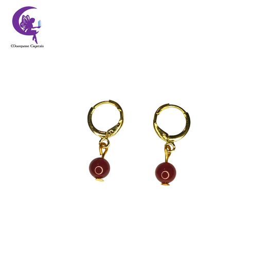 Carnelian Leverback Earrings