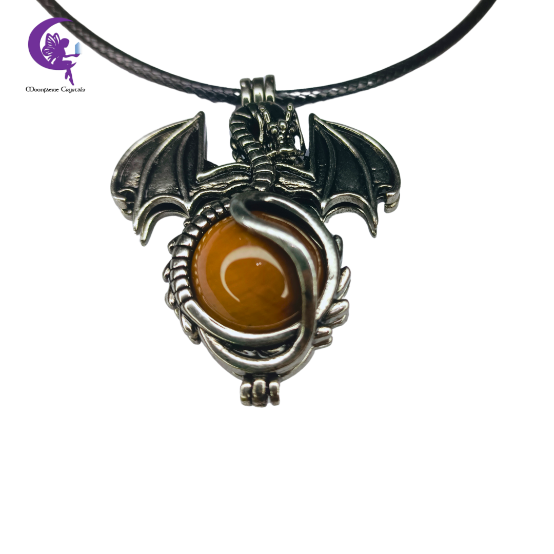 Mystical Dragonlore Tiger's Eye Guardian Necklace