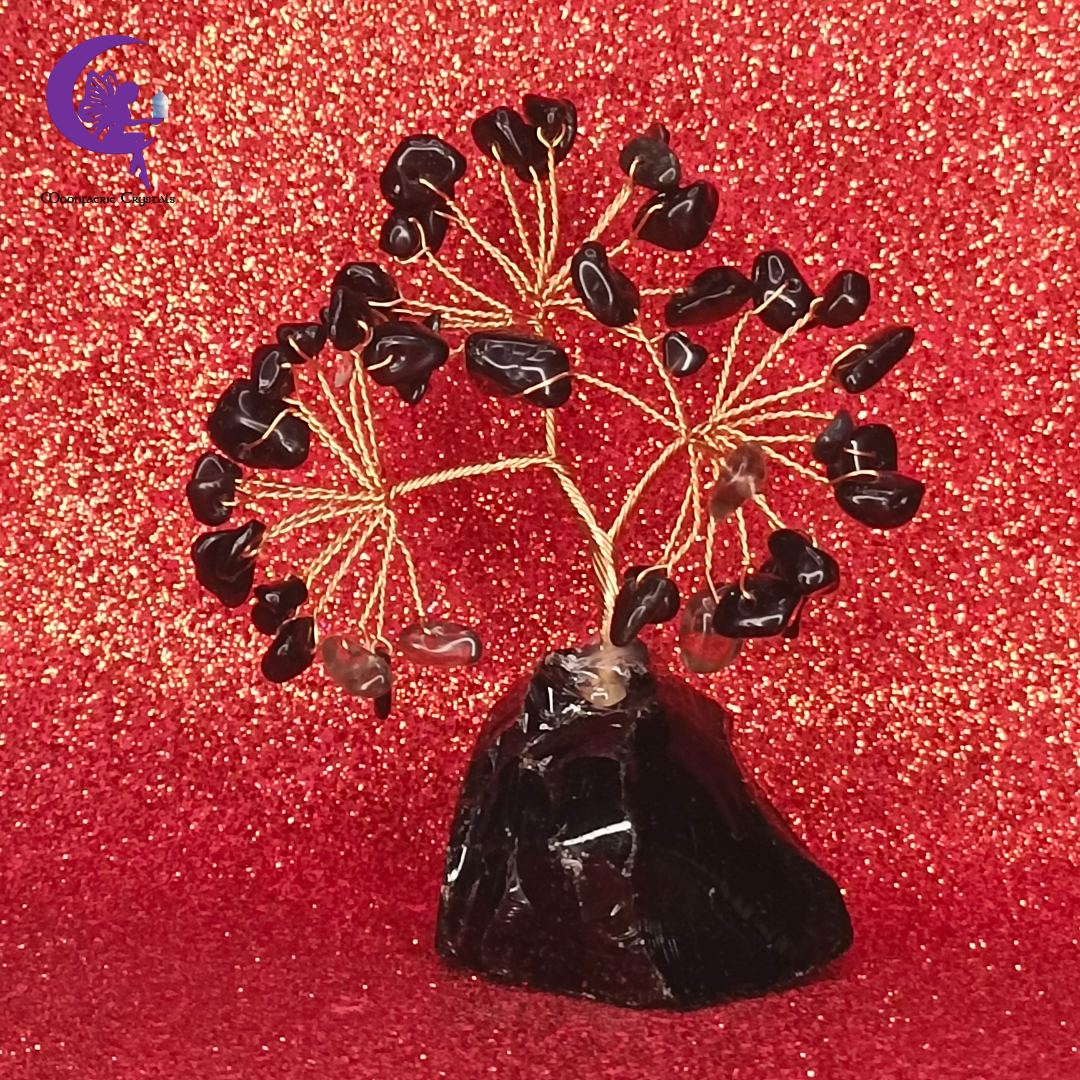 Black Obsidian Crystal Tree