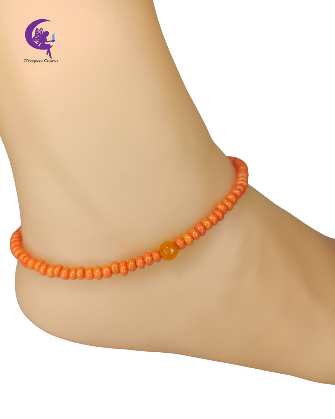 Tangerine Dream Anklet - Orange Agate