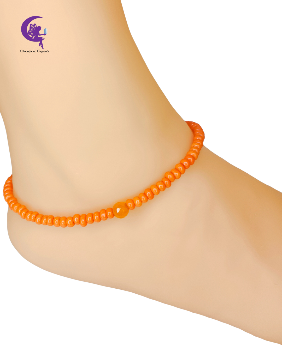 Tangerine Dream Anklet - Orange Agate