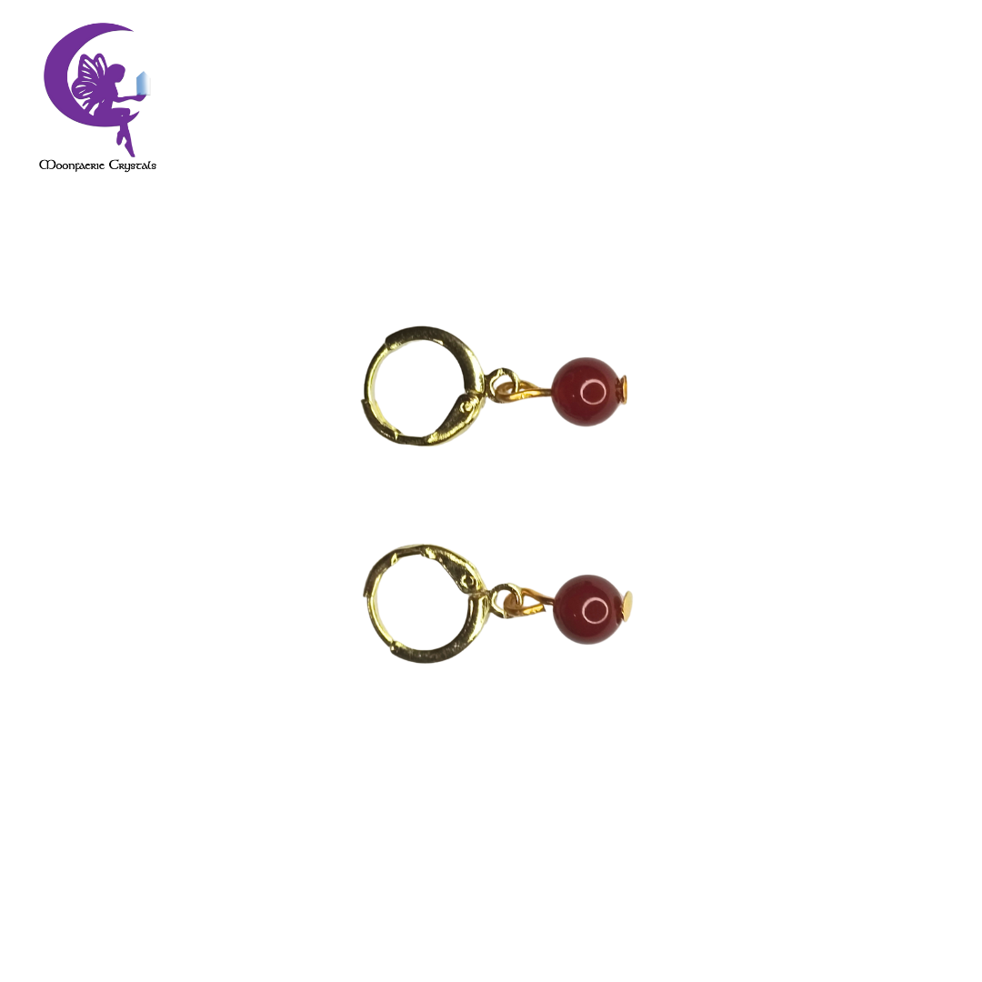 Carnelian Leverback Earrings