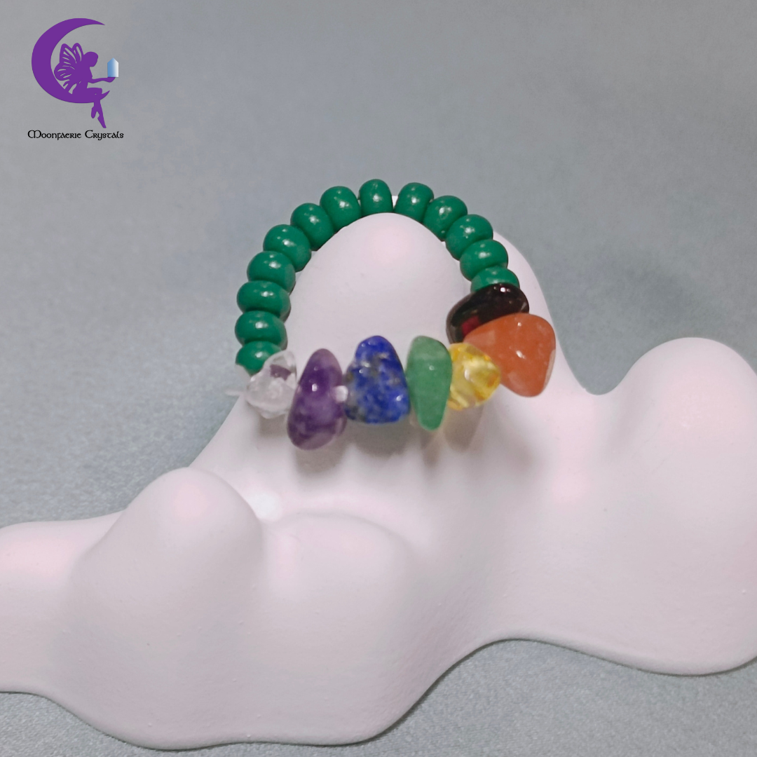 7 Chakra Gemstone Color Pop Ring