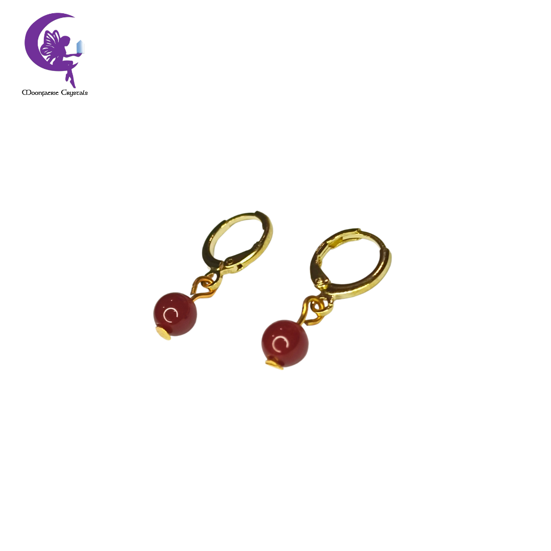 Carnelian Leverback Earrings