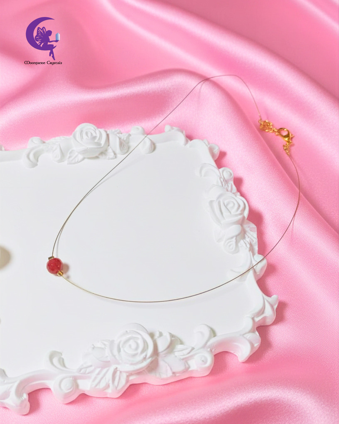 Carnelian Invisible Chain Necklace