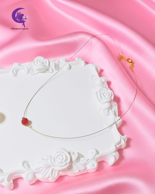 Carnelian Invisible Chain Necklace