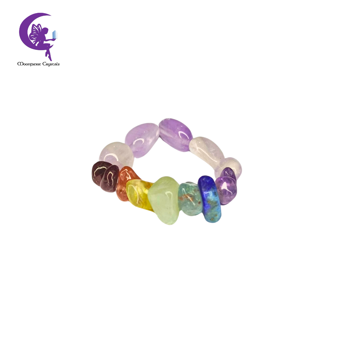 Lavender Jade 7 Chakra Alignment Ring