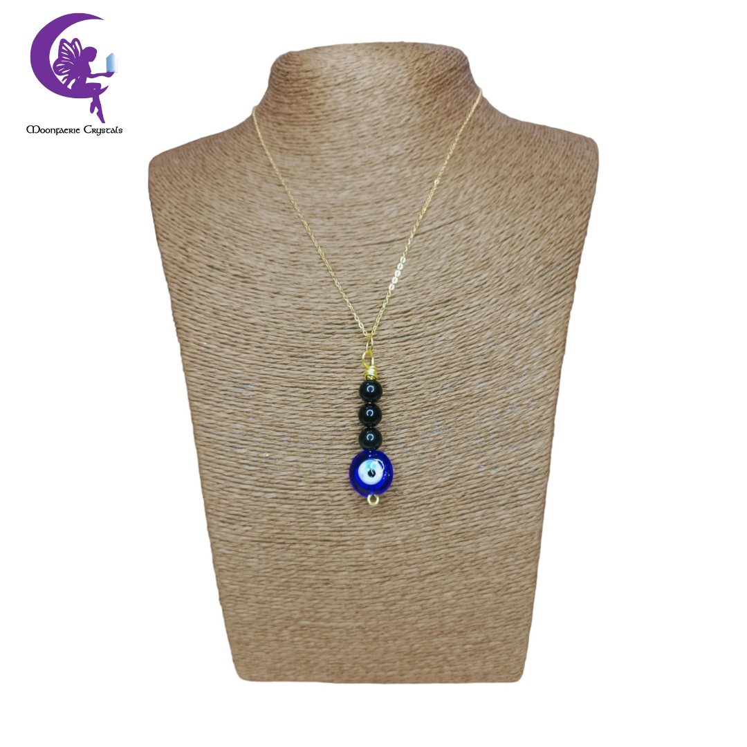 Obsidian Eye of Protection Necklace