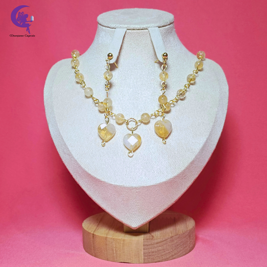 Heart of Radiance: Manifesting Abundance & Joy Jewelry Set - Citrine