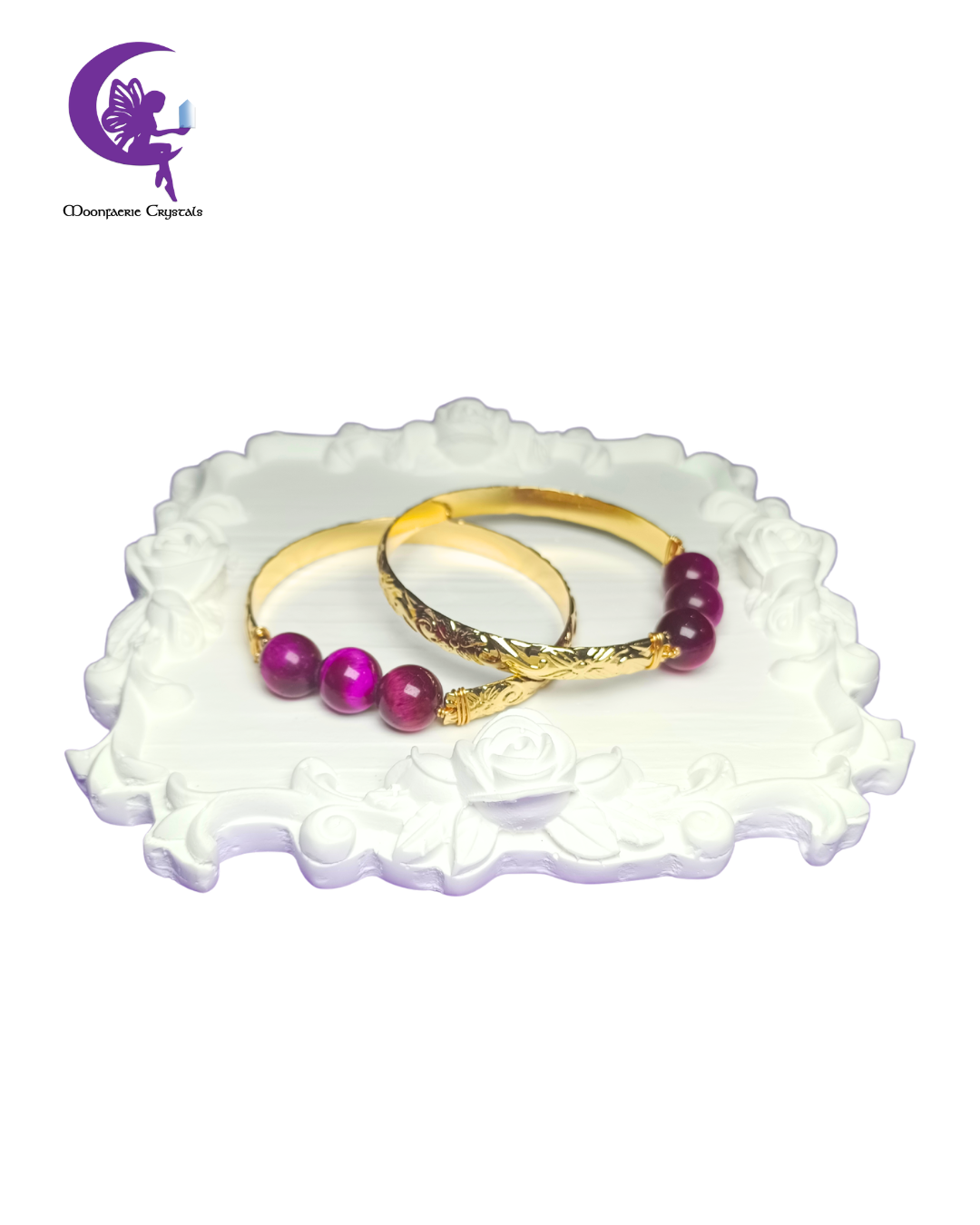 Empowered Queen Rose Tiger's Eye Bangle