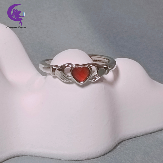 Heartfelt Carnelian Adjustable Ring