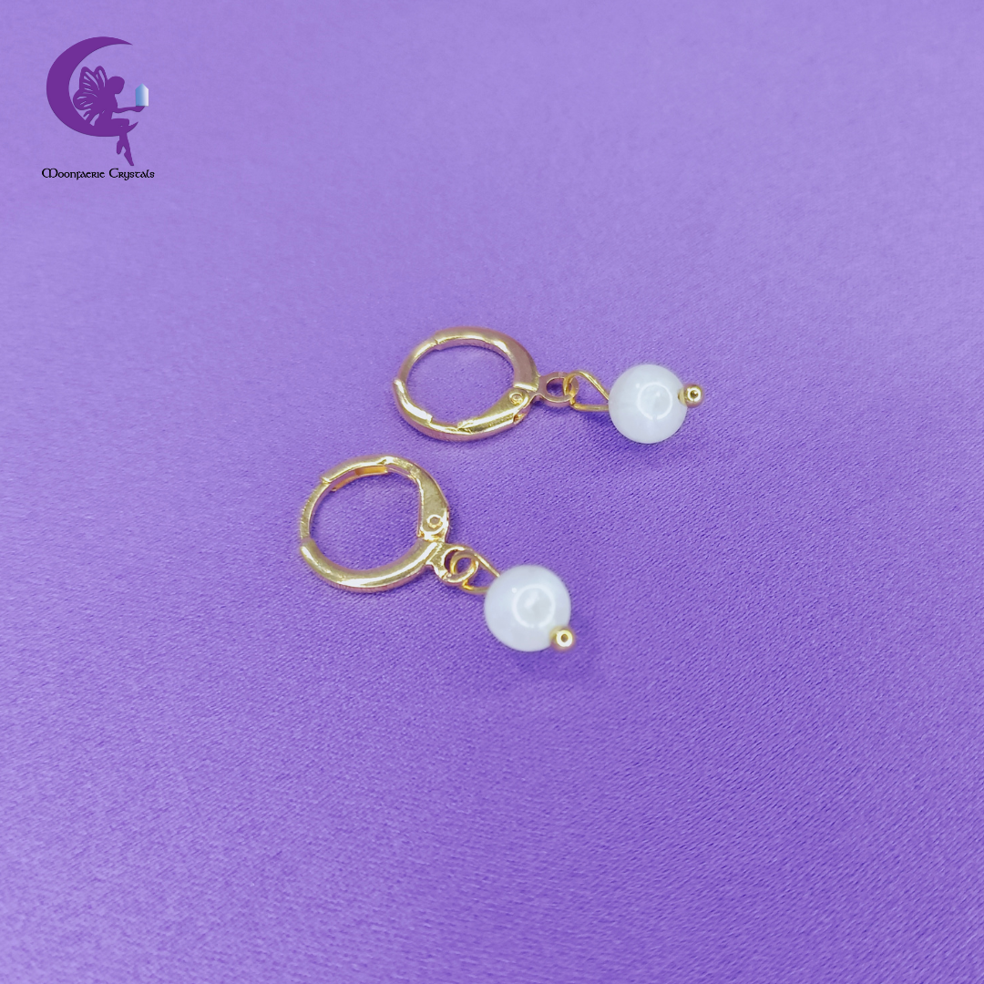 Moonstone Leverback Earrings