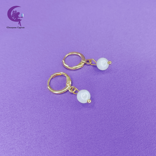 Moonstone Leverback Earrings