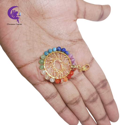 7 Chakra Wheel of Fortune Healing Charm
