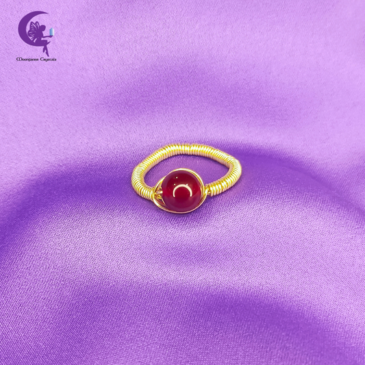 Golden Ember Carnelian Ring – Ignite Your Inner Fire