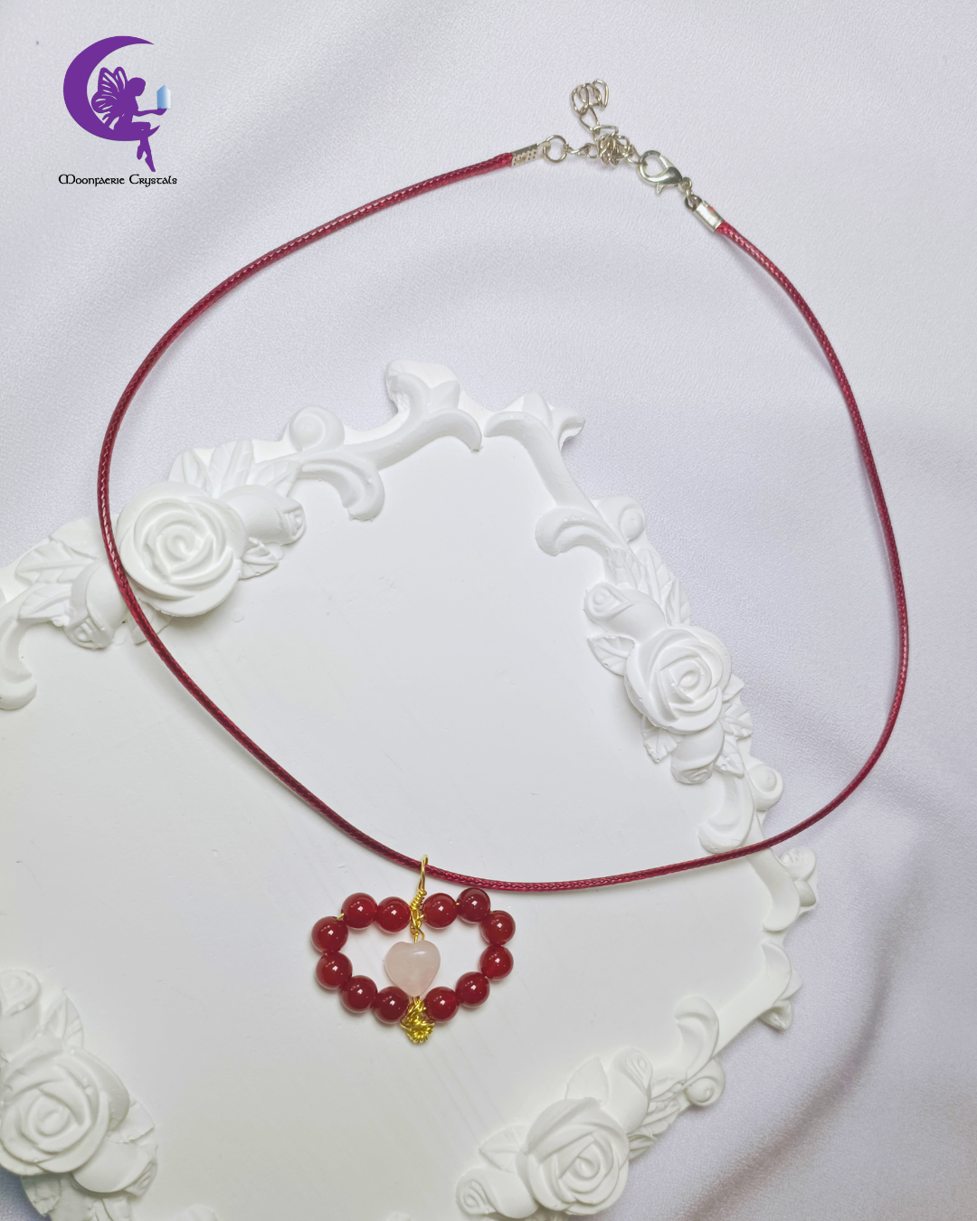 My Dear Necklace – Rose Quartz & Carnelian