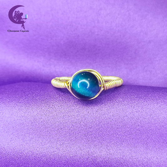 Turquoise Tiger's Eye Earth & Ocean Ring