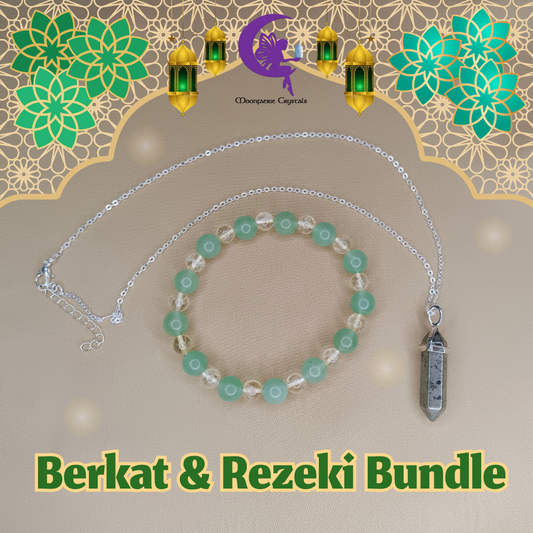 Berkat & Rezeki Bundle - Green Aventurine , Citrine & Pyrite