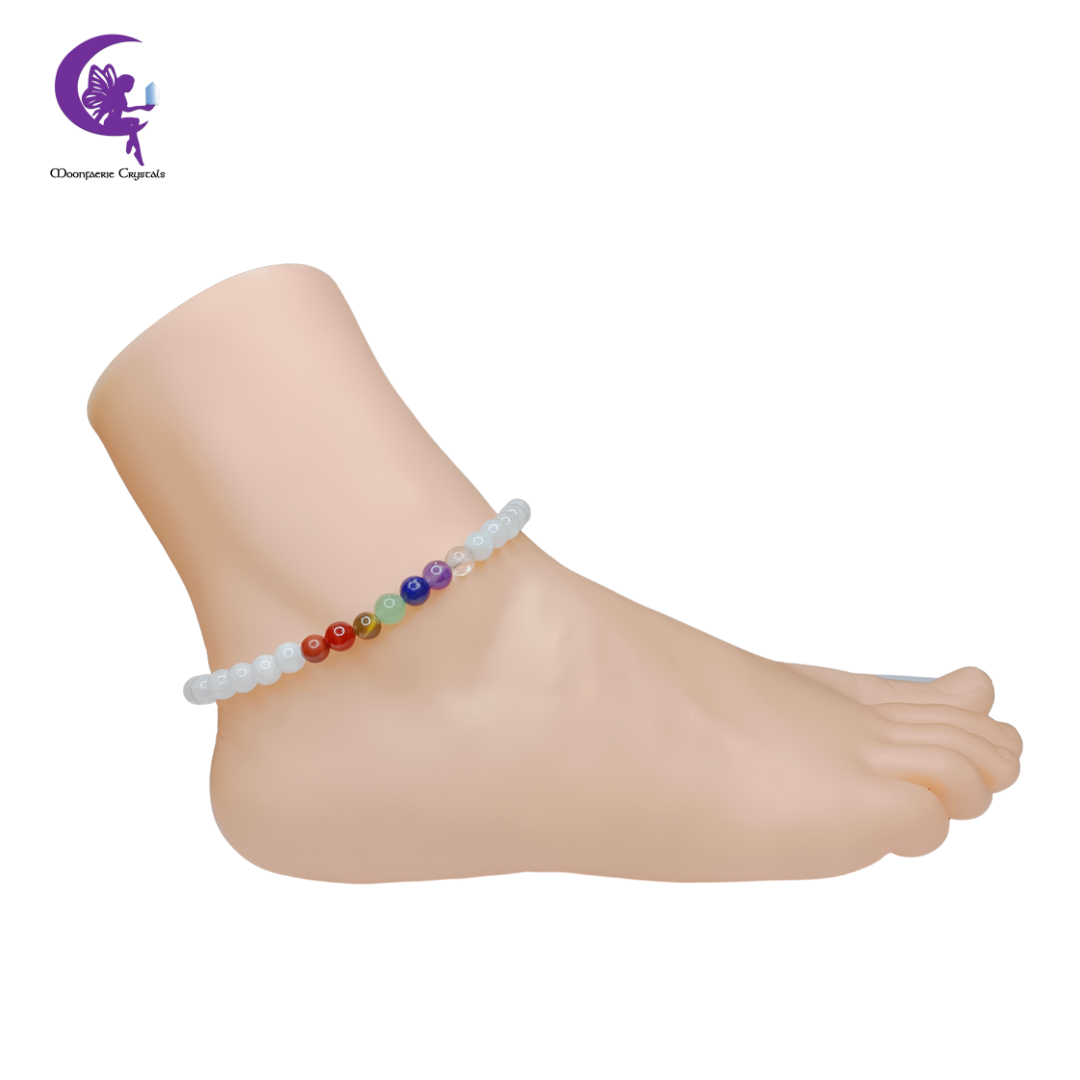 Moonstone + 7 Chakra Multi-Healing Anklet - Pre-order