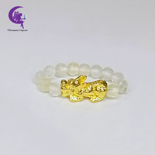 Moonfaerie Golden Pathseer Citrine Pi Xiu Ring