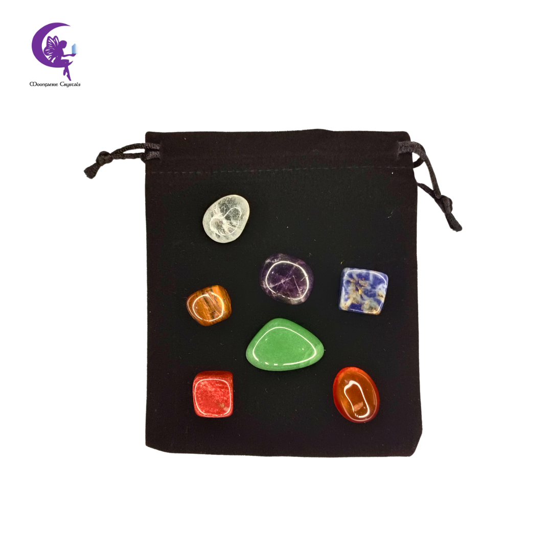 7 Chakra Tumbled Stones Kit: Complete Chakra Healing