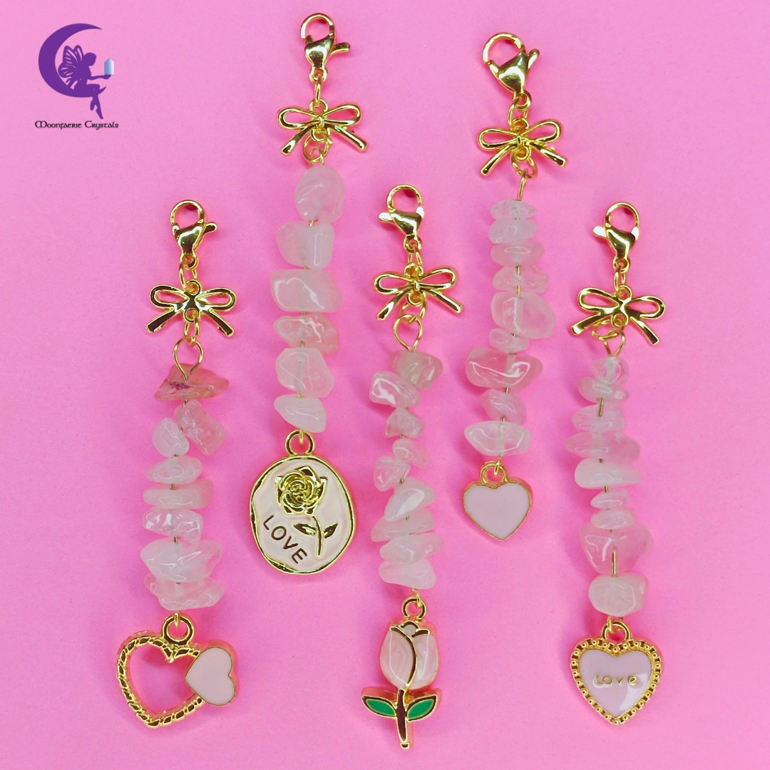 Royal Rose Quartz Princess Keyrings