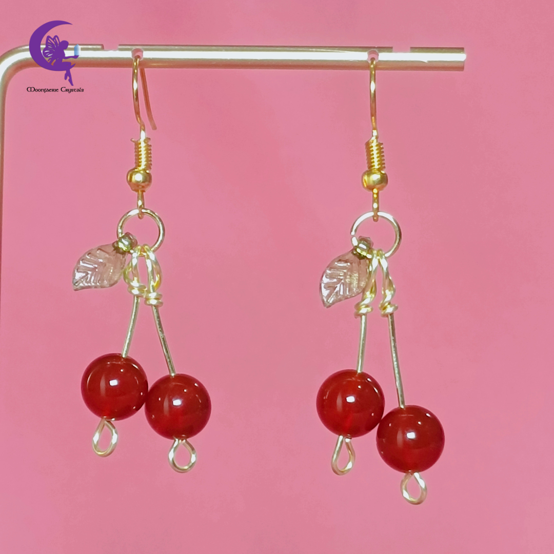 Carnelian Cherry Chic Earrings - Pre-Order