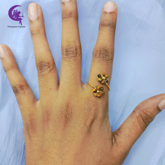 Tiger's Eye Sundrop Bloom Ring