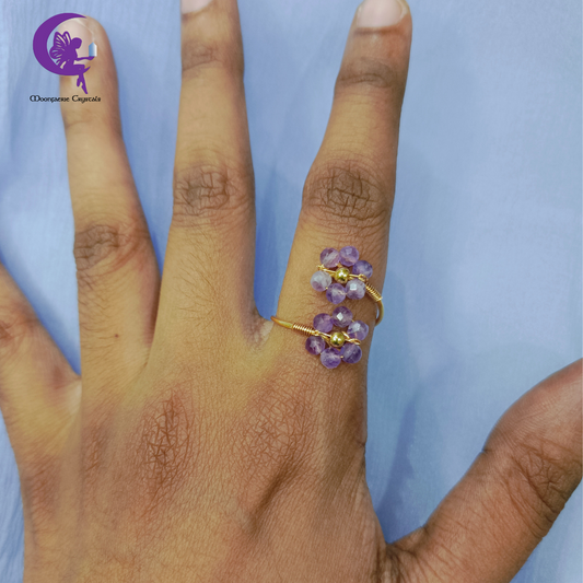 Amethyst Sundrop Bloom Ring