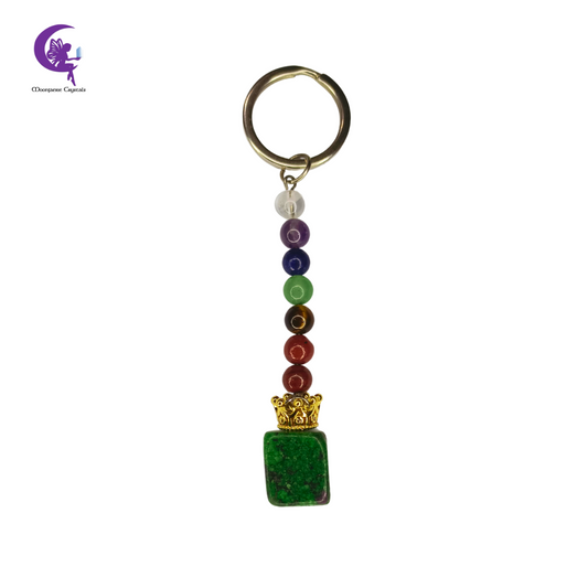 Regal Ruby Zoisite 7 Chakra Keychain