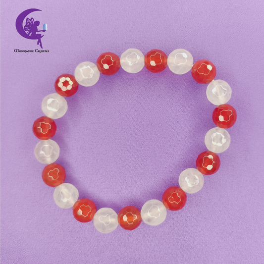 Prestige Glow Rose Quartz & Carnelian Bracelet ✨