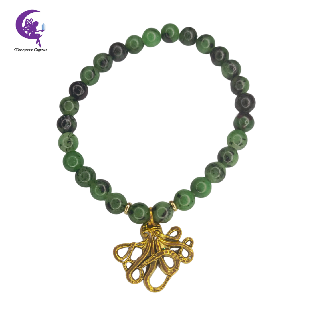 Kraken Ruby Zoisite Deep Sea Mystical Bracelet