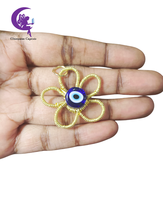 Flower of Intuition Evil Eye Pendant 🌸✨