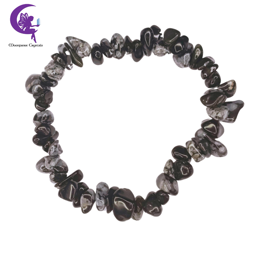 Snowflake Obsidian Bracelet